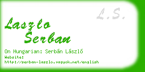 laszlo serban business card